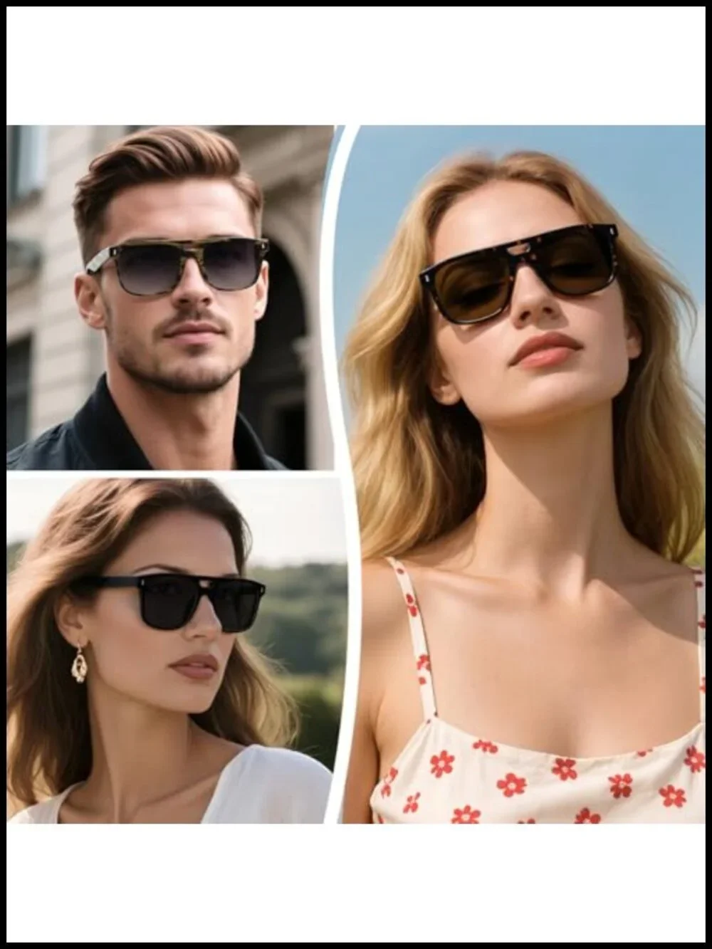 Classic Aviator Sunglasses Retro Polarized UV Protection for Outdoor Use